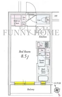 ルネサンスコート三軒茶屋WEST【2階】の間取り