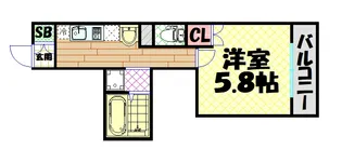 みおつくし東なんば【2階】の間取り