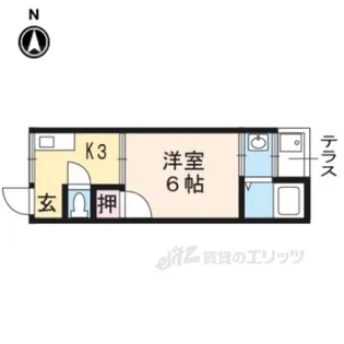 日生ハイツB棟【1階】の間取り