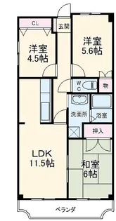 ロマネスクKEN【2階】の間取り