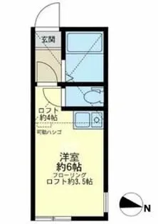 ユナイト富岡パトリックロジャース【2階】の間取り