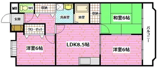 メープルコート【1階】の間取り