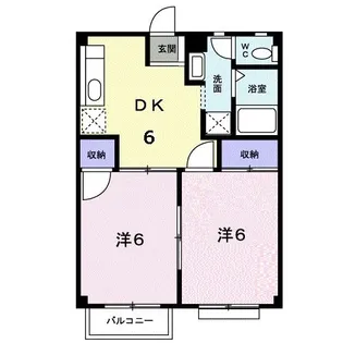 メゾン高野B【2階】の間取り