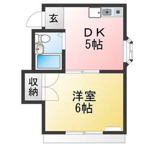 コスモハイツ【1階】の間取り