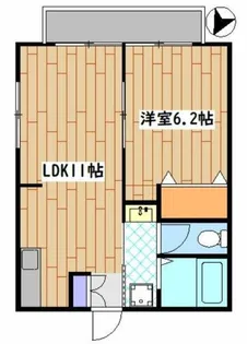 第8もえぎ野ハイツ【2階】の間取り