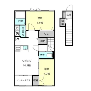 エルシオン【2階】の間取り