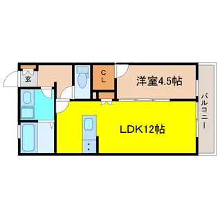 ハッピーホーム3番館【1階】の間取り