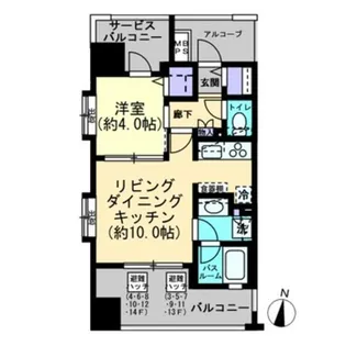 グローベル ザ・スイート中村橋駅前【2階】の間取り