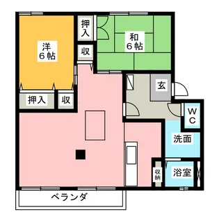 プラムハウス B棟【2階】の間取り