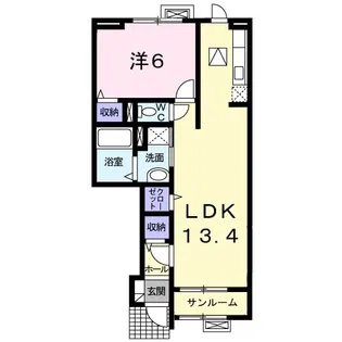 リベルテII【1階】の間取り