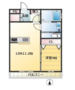 コンフォート市川【1階】の間取り