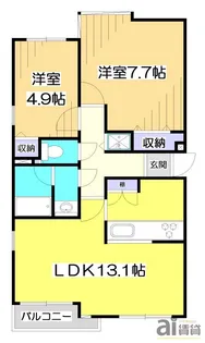 ヴェナビスタ三原【3階】の間取り
