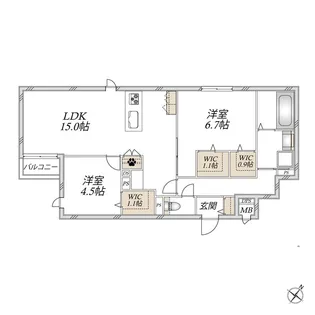 Eminence East【3階】の間取り