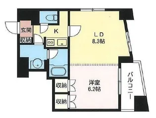 エスティメゾン浅草駒形【11階】の間取り