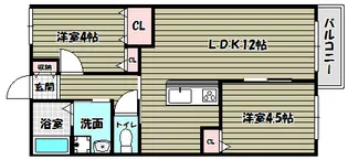 ルミエール ハルム【2階】の間取り