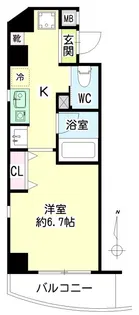 第131新井ビル(エーデルブルーメ島根)【7階】の間取り