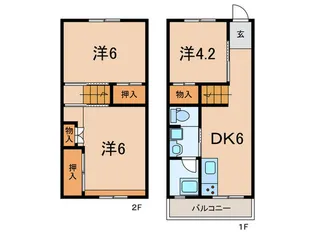 鶴甲コーポ32号棟【3階】の間取り
