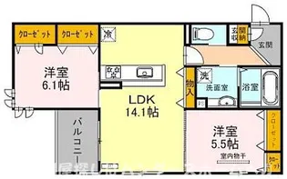 アルコバレーノ~Arcobaleno~【3階】の間取り