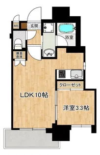 ロータス武之橋【8階】の間取り