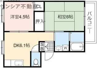 サンビレッジ芳崎 D【1階】の間取り