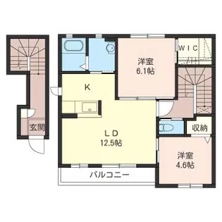 エスポワールA棟【2階】の間取り
