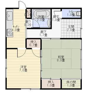 山口県岩国市門前町1【一戸建】の間取り