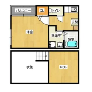 福岡県福岡市中央区鳥飼3【アパート】の間取り