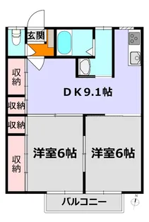 Kハイツ【2階】の間取り