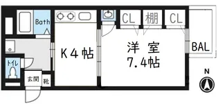 大将軍ハイム【2階】の間取り