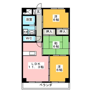 グラード【2階】の間取り