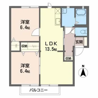 メゾンプランドール【2階】の間取り