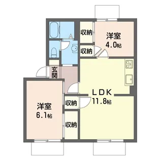 ハイムみしゅらん【1階】の間取り