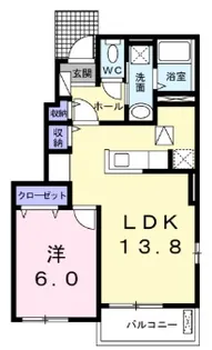 レジデンスコンフォルト VI【1階】の間取り