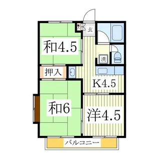 フラワーハイツ【2階】の間取り