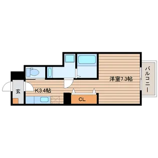 サニープレイス八幡【1階】の間取り