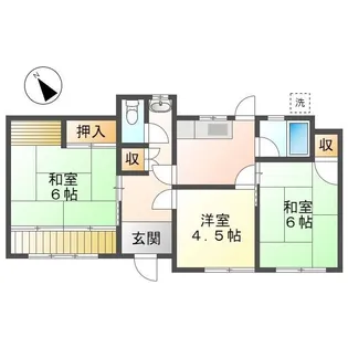 岐阜県加茂郡川辺町中川辺【一戸建】の間取り