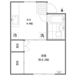マロンデクレセント澤栗【1階】の間取り