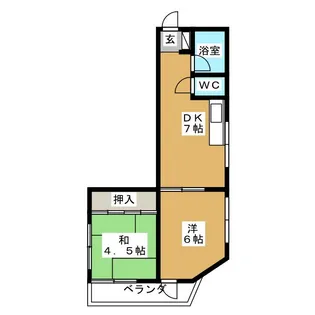 コーポマロミ【4階】の間取り