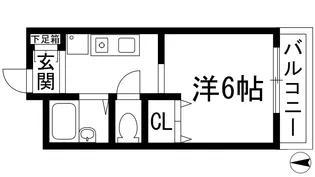 リバーウエスト宝塚【5階】の間取り