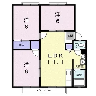サンビレッジ諸富G【2階】の間取り