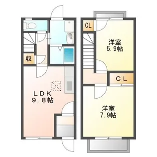 2DKの間取り画像