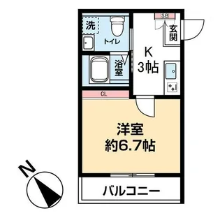 エステイトB能見台【2階】の間取り