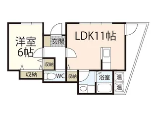 メゾン月見【1階】の間取り
