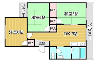 ハイネスやまざき【2階】の間取り