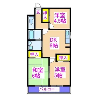 鹿児島県霧島市国分重久【アパート】の間取り
