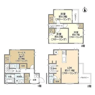 埼玉県さいたま市南区鹿手袋5【一戸建】の間取り