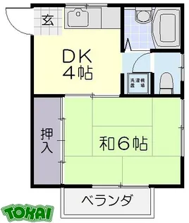 松相ハイツII【1階】の間取り