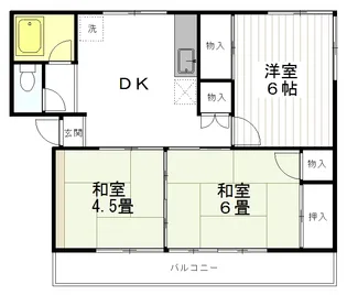 第3新浜荘【2階】の間取り