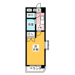 セントラルコート八田【3階】の間取り