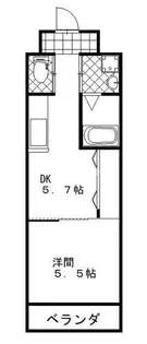 1DKの間取り画像